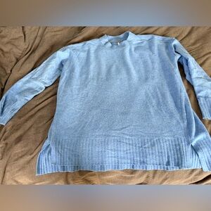 Free People Light Blue Crew Neck Sweater
